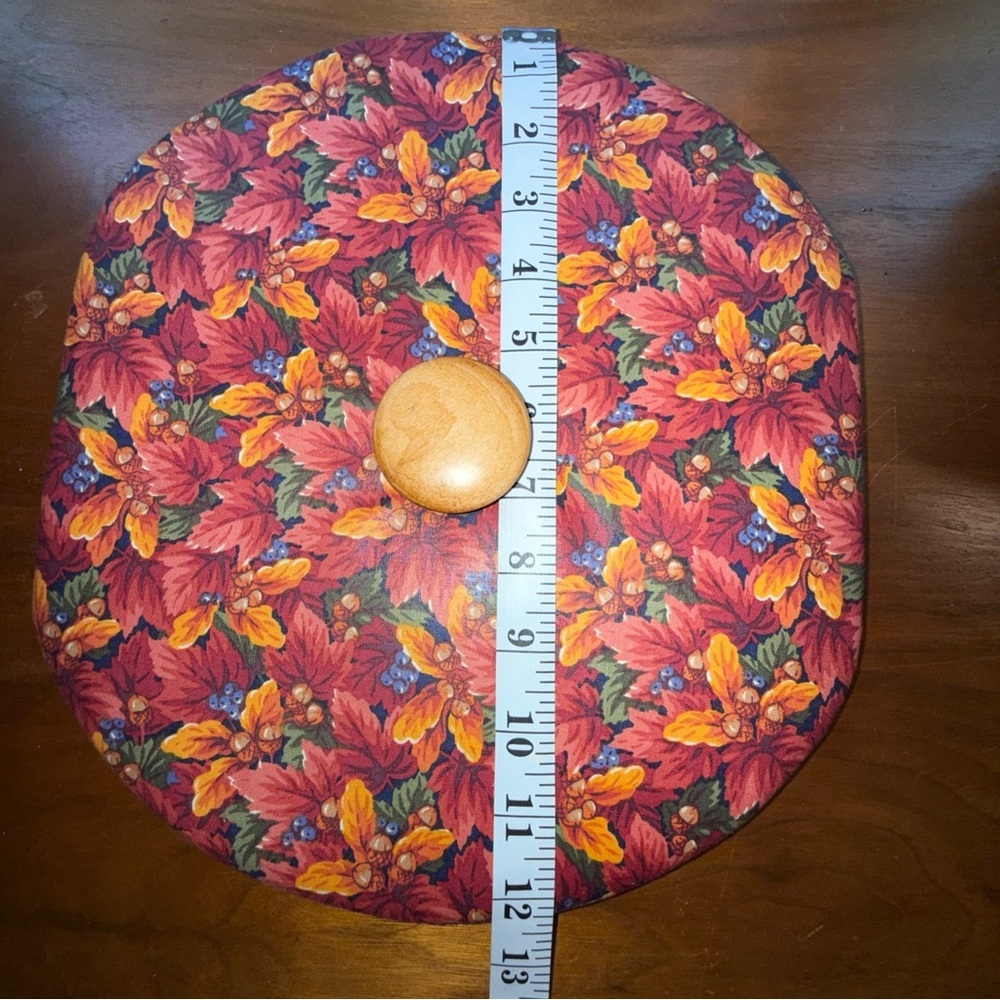 Longaberger 1995 Shades Autumn Basket of Plenty Basket Fabric Lid Fall Foliage - Picture 6 of 6